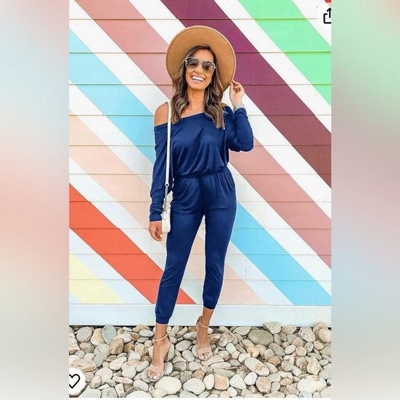 prettygarden Pants - NWT PRETTYGARDEN Women's Casual Long Sleeve Jumpsuit Crewneck Elastic Waist XL